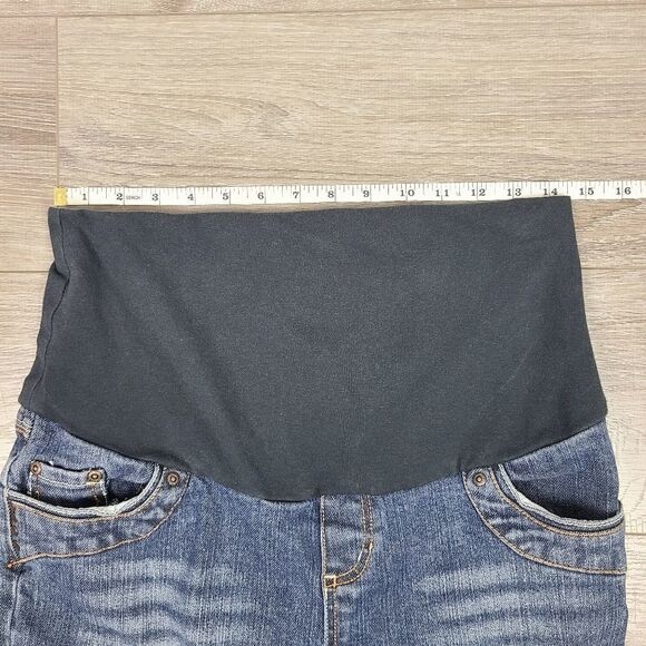 Thyme Maternity Cropped Denim Jeans Medium - Picture 13 of 16